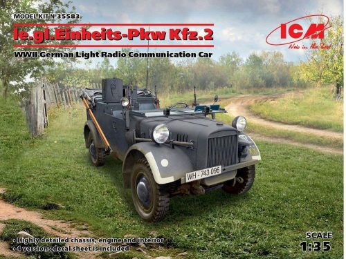 ICM le.gl.Einheitz-Pkw KFZ.2,WWII GermanLigh Radio Communication Car 1:35 (35583)
