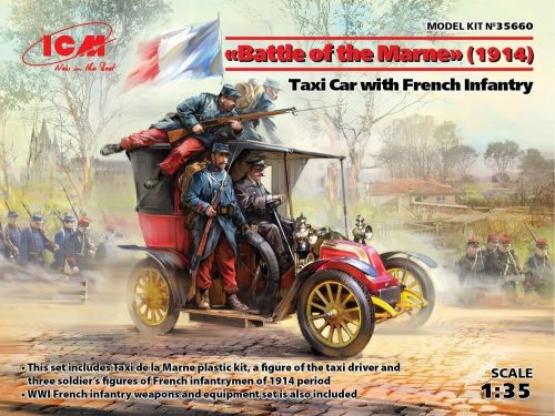 ICM Battle of the Marne(1914),Taxi car wit French Infantry 1:35 (35660)