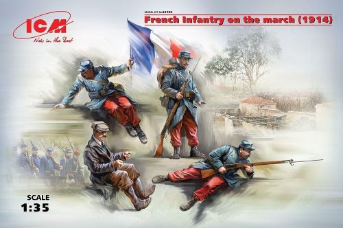 ICM French Infantry on the march(1914)4Figur 1:35 (35705)