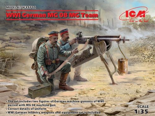 ICM WWI German MG08 MG Team (2 figures) 1:35 (35711)