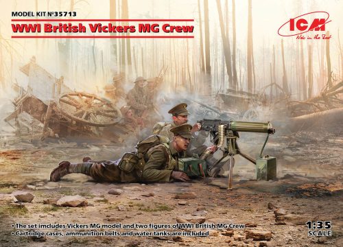 ICM WWI British Vickers MG Crew(Vickers MG & 2figures) 1:35 (35713)
