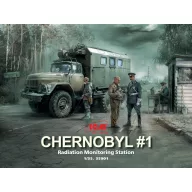   ICM Chernobyl1.Radiation Monitoring Stat(ZiL-131KShM truck&5figu&diorambase w.backgr 1:35 (35901)