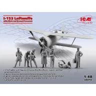   ICM I-153 with Luftwaffe Pilots and Ground Personnel 1:48 (48094)