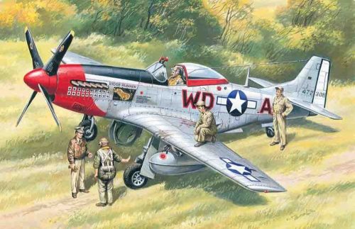 ICM Mustang P-51D WWII American Fighter with USAAF Pilots and Ground Personnel 1:48 (48153)