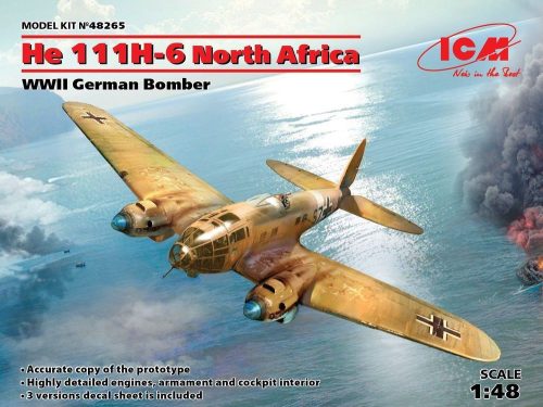 ICM He 111H-6 North Africa,WWII German Bombe Limited 1:48 (48265)
