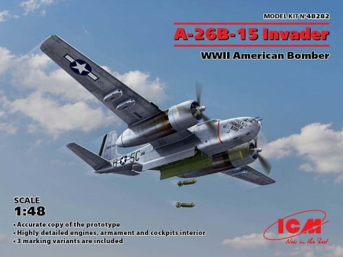 ICM A-26B-15 Invader,WWII American Bomber 1:48 (48282)