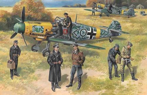 ICM Bf 109F-2 with German Pilots and Ground Personnel 1:48 (48803)