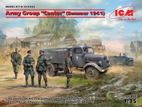 ICM Army GroupCenter(Summer 1941)(Kfz1,Typ L3000S,German Infantry(4 figures)Ger.Drivers 1:35 (DS3502)