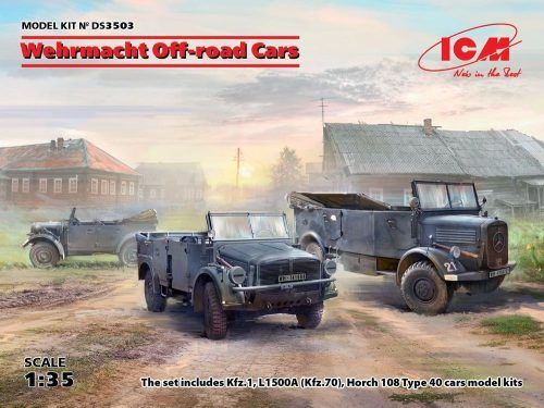 ICM Wehrmacht Off-road Cars (Kfz1,Horch 108 Typ 40, L1500A) 1:35 (DS3503)
