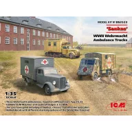   ICM 'Sankas' WWII Wehrmacht Ambulance Trucks 1:35 (DS3523)