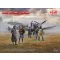 ICM WWII Luftwaffe Airfield - Bf-109F-4,Hs126B-1,Pilot,Ground Personel 7 figures 1:48 (DS4801)