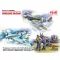 ICM WWII RAF Airfield - Spitfire Mk.IX,Spitfire MkVII,RAF Pilots a Ground Personel 7 figures 1:48 (DS4802)