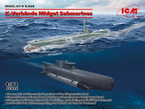 ICM K-Verbände Midget Submarines ('Seehund' and 'Molch') 1:72 (S.020)