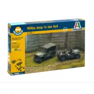   Italeri 1:72 Willys Jeep 1/4 ton 4x4 2in1 Fast Assembly Kit (7506)