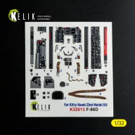   Kelik F-86D - interior 3D decals for Kitty Hawk/Zimi models kit 1:32 (K32013)