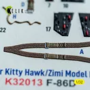 Kelik F-86D - interior 3D decals for Kitty Hawk/Zimi models kit 1:32 (K32013)