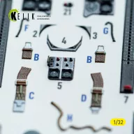  Kelik F-86D - interior 3D decals for Kitty Hawk/Zimi models kit 1:32 (K32013)