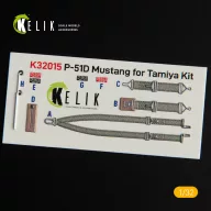   Kelik P-51D Mustang - Interior 3D Decal for Tamiya kit 1:32 (K32015)