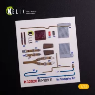   Kelik BF-109 E - Interior 3D Decal with 3D printed parts for Trumpeter kit 1:32 (K32020)