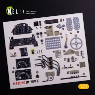   Kelik BF-109 E - Interior 3D Decal with 3D printed parts for Trumpeter kit 1:32 (K32020)