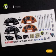   Kelik DH.81A Tiger Moth - Interior 3D Decal for ICM kit 1:32 (K32021)