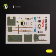   Kelik Mirage 2000C - interior 3D decals for Kitty Hawk/Zimi models kit 1:32 (K32024)