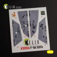   Kelik F-16I Sufa - interior 3D decals for Academy kit 1:32 (K32026)