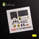 Kelik F-117A - Type 1 interior 3D decals for Trumpeter kit 1:32 (K32027)