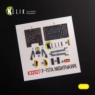   Kelik F-117A - Type 1 interior 3D decals for Trumpeter kit 1:32 (K32027)