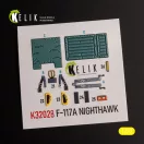 Kelik F-117A - Type 2 interior 3D decals for Trumpeter kit 1:32 (K32028)