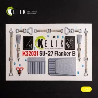   Kelik SU-27 - interior 3D decals for Trumpeter kit 1:32 (K32031)