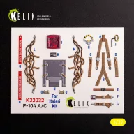   Kelik F-104 A/C - interior 3D decals for Italeri kit 1:32 (K32032)