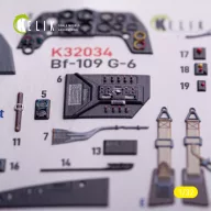   Kelik BF-109 G-6 - interior 3D decals for Trumpeter kit 1:32 (K32034)