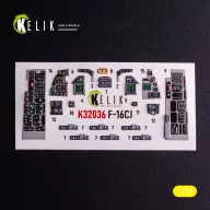   Kelik F-16CJ - interior 3D decals for Tamiya kit 1:32 (K32036)