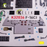   Kelik F-16CJ - interior 3D decals for Tamiya kit 1:32 (K32036)
