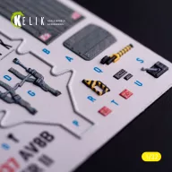   Kelik AV-8 Harrier - interior 3D decals for Trumpeter kit 1:32 (K32037)