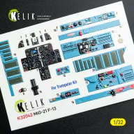   Kelik MiG-21 F-13 export version - interior 3D decals for Trumpeter kit 1:32 (K32042)