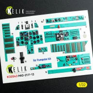   Kelik MiG-21 F-13 - interior 3D decals for Trumpeter kit 1:32 (K32043)