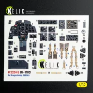   Kelik Bf-110D - interior 3D decals for Dragon/Hobby 2000 kit 1:32 (K32045)