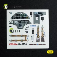   Kelik Hs-123A-1 - interior 3D decals for ICM kit 1:32 (K32046)