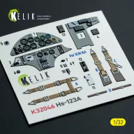   Kelik Hs-123A-1 - interior 3D decals for ICM kit 1:32 (K32046)