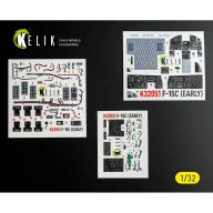   Kelik F-15C (early) - interior 3D decals for Tamiya kit 1:32 (K32051)