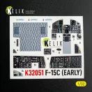 Kelik F-15C (early) - interior 3D decals for Tamiya kit 1:32 (K32051)