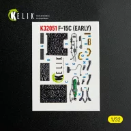   Kelik F-15C (early) - interior 3D decals for Tamiya kit 1:32 (K32051)
