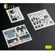   Kelik F-15C (early) - interior 3D decals for Tamiya kit 1:32 (K32051)