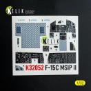 Kelik F-15C MSIP II- interior 3D decals for Tamiya kit 1:32 (K32052)