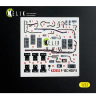   Kelik F-15C MSIP II- interior 3D decals for Tamiya kit 1:32 (K32052)