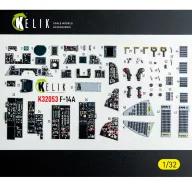   Kelik F-14A - interior 3D decals for Tamiya kit 1:32 (K32053)