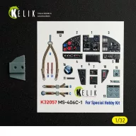   Kelik MS-406C-1 - interior 3D decals for Special Hobby kit 1:32 (K32057)