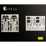   Kelik F-5F - interior 3D decals for Kitty Hawk/Zimi models kit 1:32 (K32059)